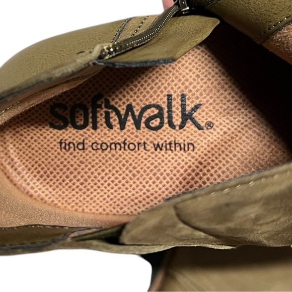 🌻NEW SoftWalk Wesley Utilitarian Leather Ankle Boot Bootie Women's Size 10 - Picture 8 of 11